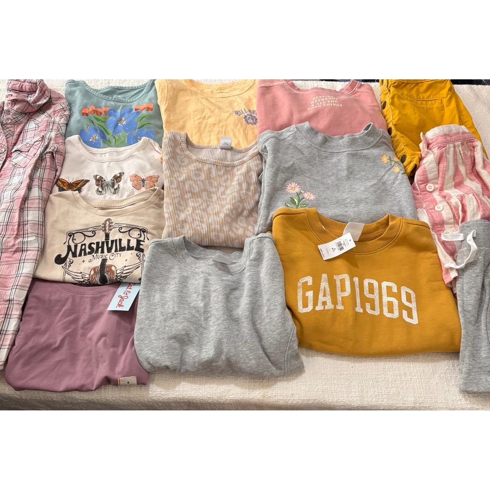 Girls Clothing Lot 12pc Gap Carters Cat & Jack Wonder Nation Size 6 6X 7 NWT